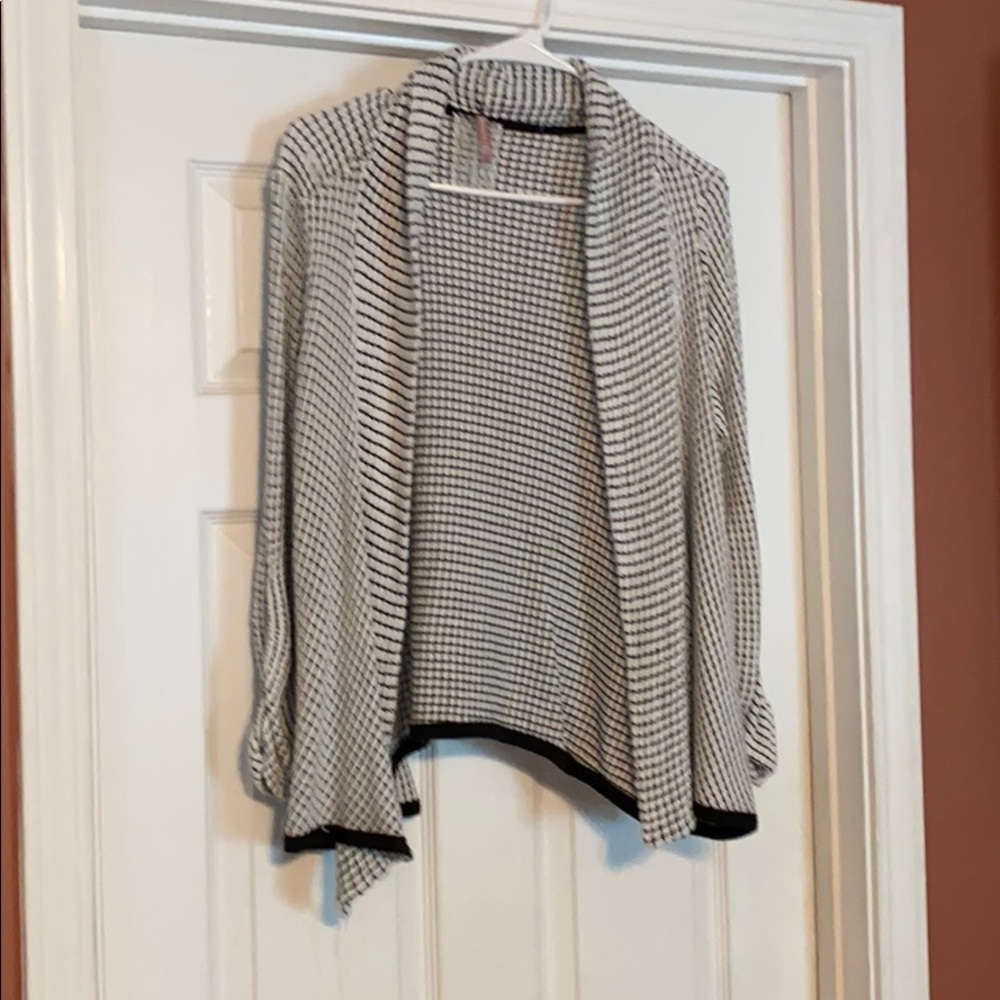 Black and white cardigan